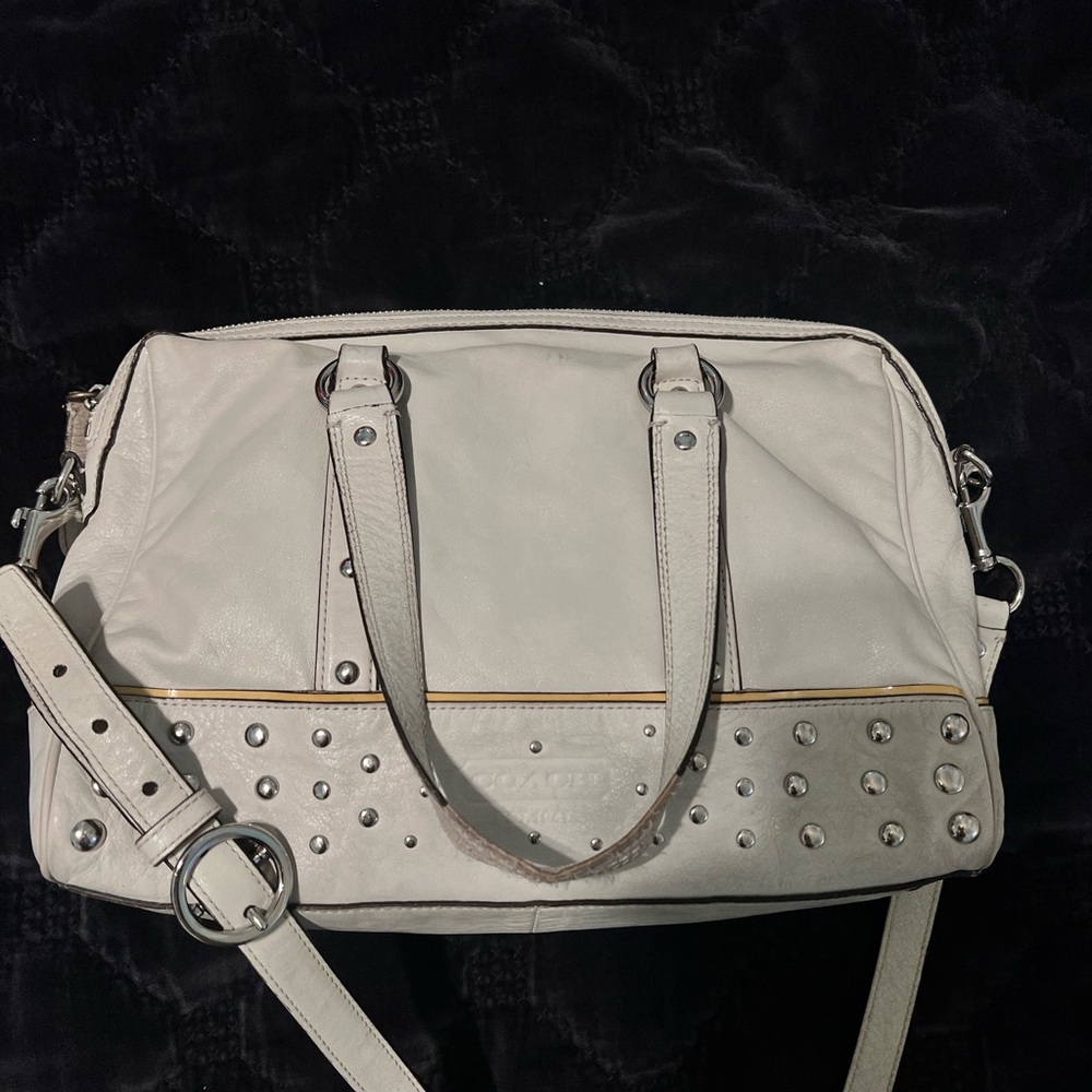 Coach White Studded Women's Bag